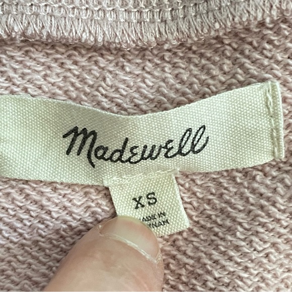 MADEWELL Dusty Pink Button-Up Sweatshirt - Picture 5 of 9